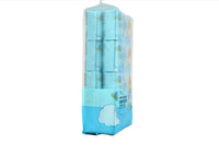 Mini pure water wipes multipack side panel with blue penguin icons and wipe layout