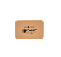 Miss Pretty HD compact powder with tan case and logo on lid