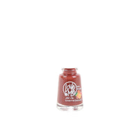 Red-brown nail polish bottle with Love Me label and clear cap