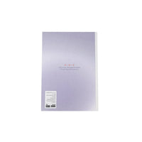 Purple B5 glue notebook back cover with barcode label