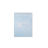 Blue A5 notebook with pastel matte rubber cover, Nature’s Palette star graphic