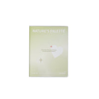 Green A5 notebook with pastel matte rubber cover, Nature’s Palette heart graphic