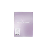 Purple A5 notebook back with Nature’s Palette branding and label