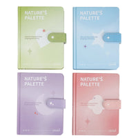 Pastel magnetic buckle notebook with clasp, violet green pink blue covers