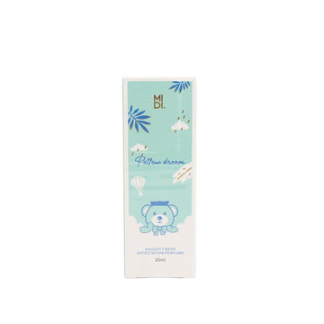 Naughty Bear women's perfume box, pale green with bear and floral designs
