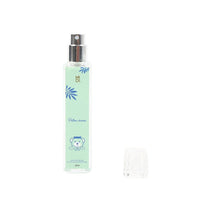 Naughty Bear women's perfume bottle, pale green with silver spray top and bear graphic label