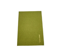 Olive green wavy coil notebook with textured cover and small branding