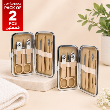 Pack of 2 Coffee Bear 7-Piece Nail Clipper Sets lifestyle image
