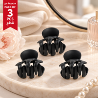 Pack of 3 Black Anti-Slip Hair Claw Clips lifestyle design
