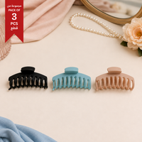 Pack of 3 Colorful Hair Claw Clips lifestyle design