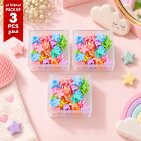 Pack of 3 Colorful Hair Clip & Ponytail Holder Sets lifestyle design