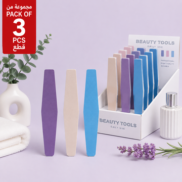 Pack of 3 EVA Nail Files – Assorted Colors