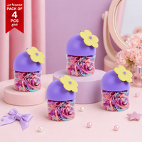 Pack of 4 Five-Petal Flower Disposable Hair Rubber Bands lifestyle design
