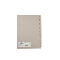 A5 panda spiral notebook back cover with barcode sticker and spiral binding
