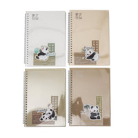 A5 panda spiral notebook set with photo storage, four cover colors