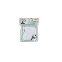 Panda sticky notes pack with mint pages and panda faces, 90 pcs