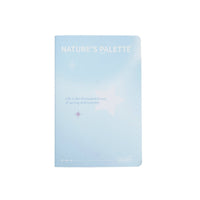 A5 line notebook, light blue cover with "Nature's Palette" text and star cloud graphic.