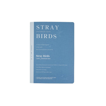 B5 notebook, blue cover with 'BIRDS' title in white