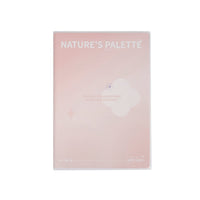 B5 notebook front cover with pastel pink matte rubber finish and “NATURE’S PALETTE” text