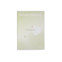 B5 notebook with pastel green matte rubber cover, printed “NATURE’S PALETTE” design