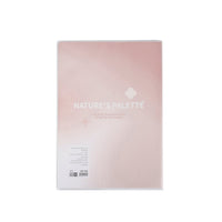 B5 notebook with pastel pink matte rubber cover, printed “NATURE’S PALETTE” design