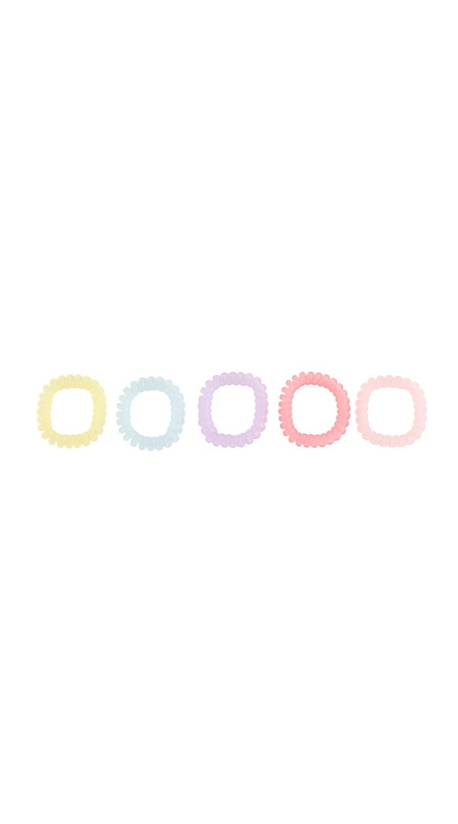 Pastel Spiral Hair Ties Set - MIDI