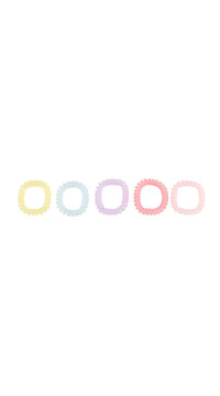 Pastel Spiral Hair Ties Set - MIDI