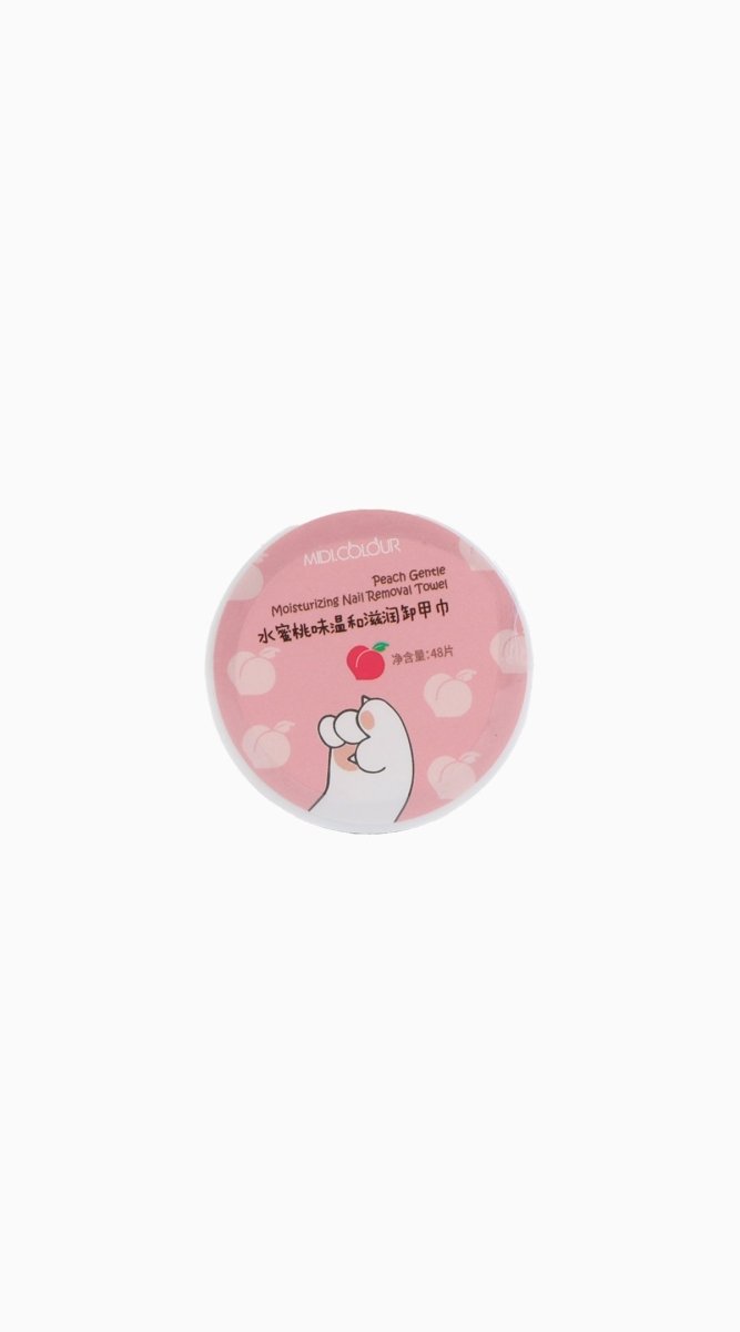 Round tub lid for gentle nail polish remover wipes, pink cat and heart graphics