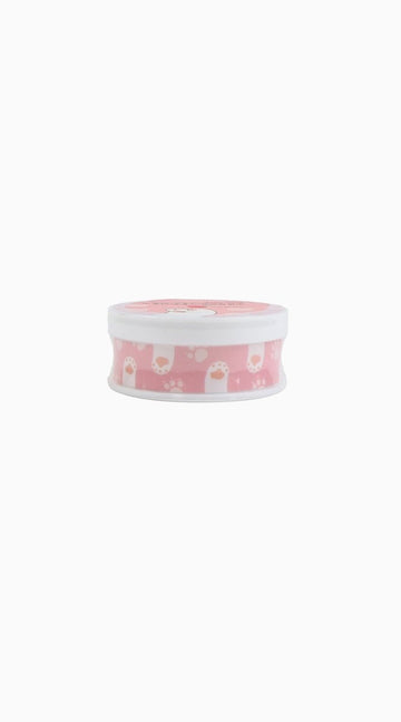 Gentle nail polish remover wipes tub with pink lid and cute fruit pattern