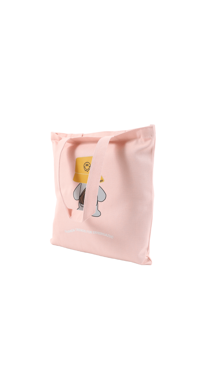 Pink Cartoon Tote Bag - MIDI