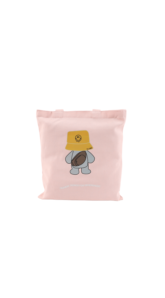 Pink Cartoon Tote Bag - MIDI