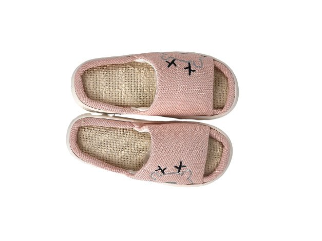 Pink Cotton House Slippers - MIDI