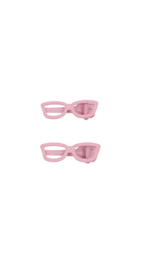 Pink Eyeglass Designed Hair Clip 3