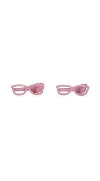 Pack of 3 Pink Eyeglass-Shaped Hair Clip Sets