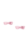 Pink Eyeglass Designed Hair Clip 2