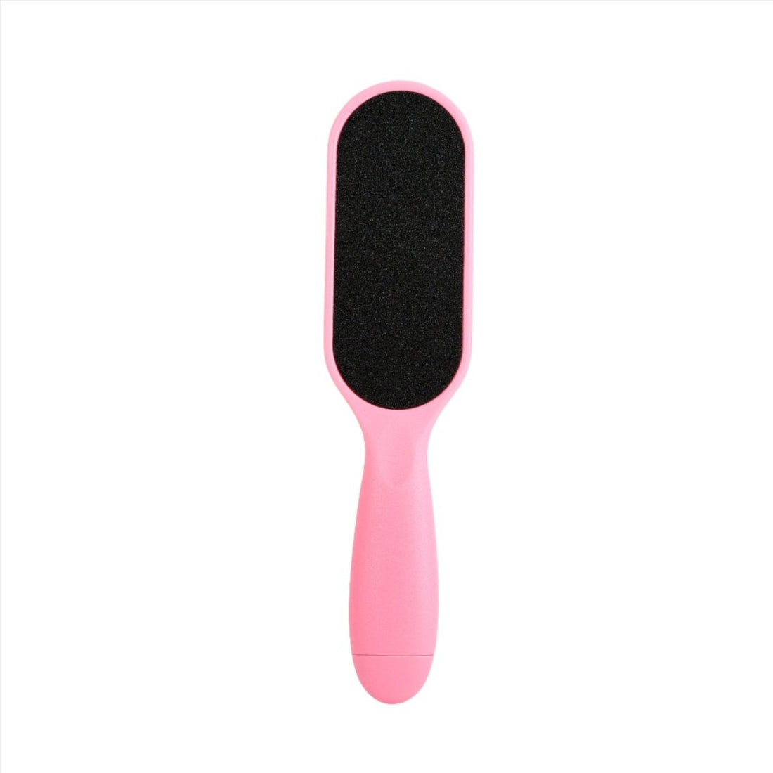 Pink foot file with black sanding pad, smooth-grip handle
