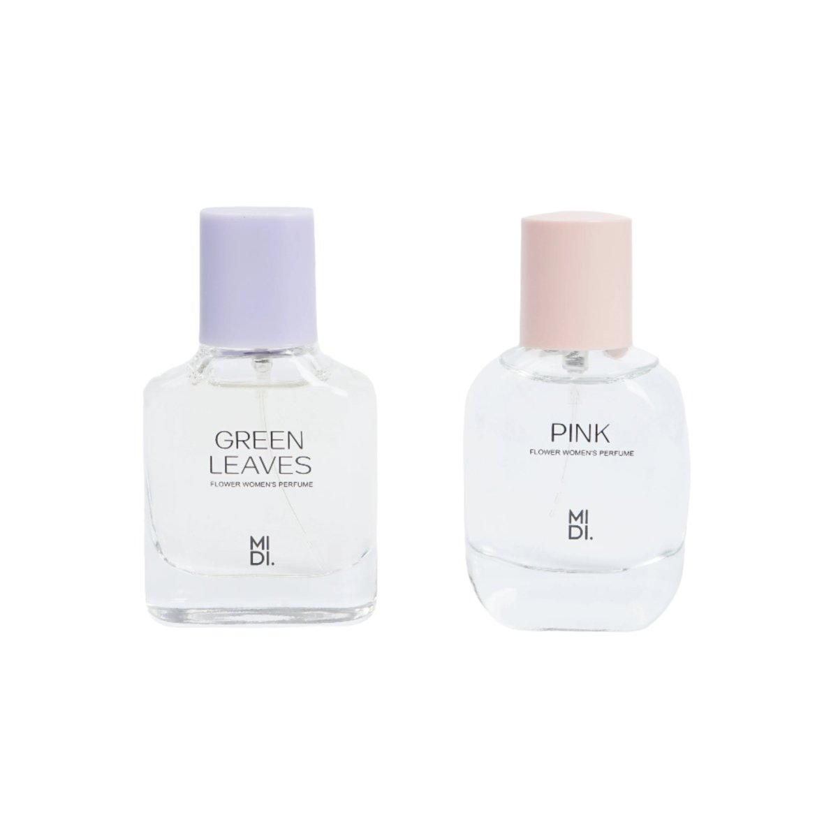 Pink & Green Leaves Perfume Set - MIDI
