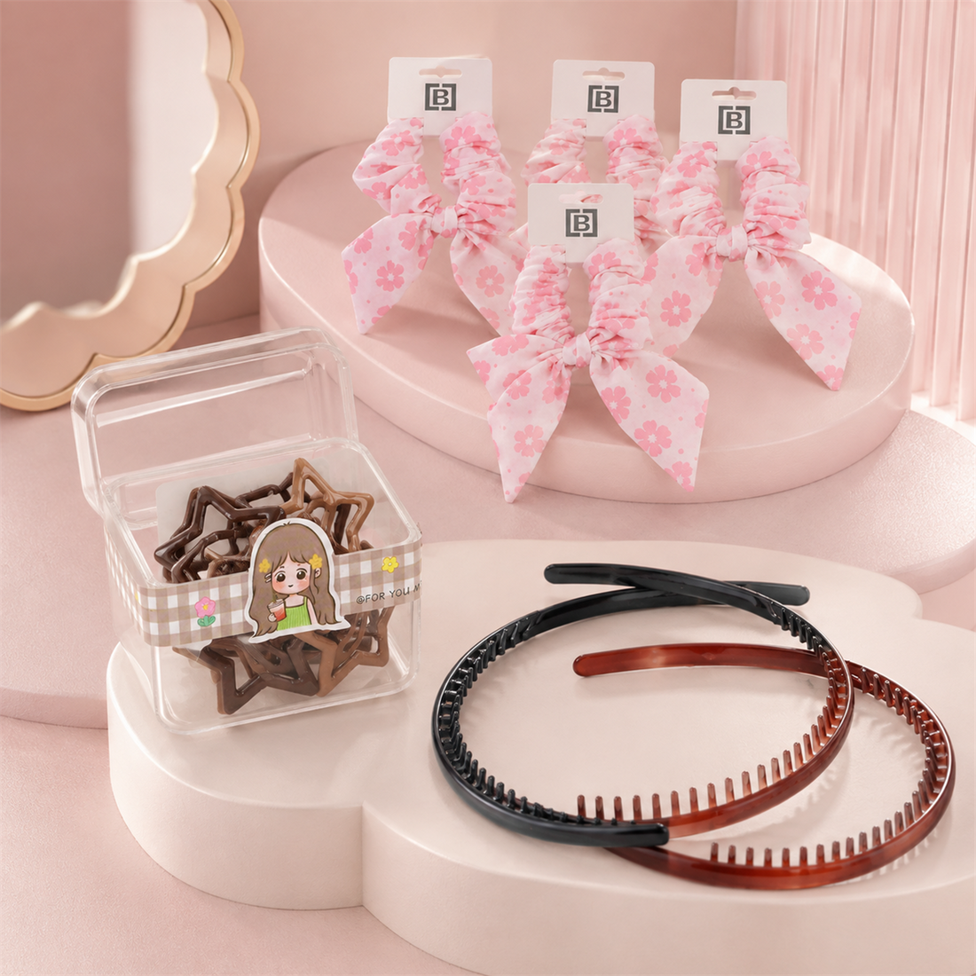 Pink Hair Set