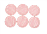 Pink Polka Dot Paper Plates (6 Pack) - MIDI