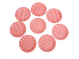 Pink Polka Dot Paper Plates - Elegant Parties - MIDI