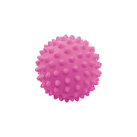 Pink textured massage ball with dense spiky nodules, rounded shape