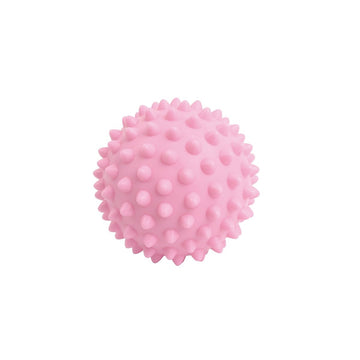 Pink spiky massage ball with raised nodules, textured grip