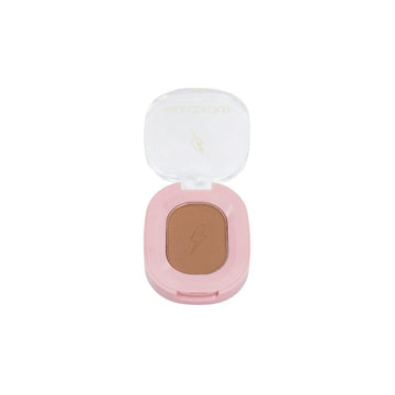Contour & highlighter powder compact with medium-brown matte powder pan