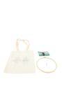 Plant Embroidery Tote Bag Kit - MIDI