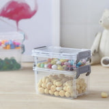 Plastic Storage Boxes 2pcs – 360ml Clear Containers - MIDI