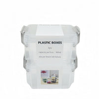 Plastic Storage Boxes 2pcs – 360ml Clear Containers - MIDI