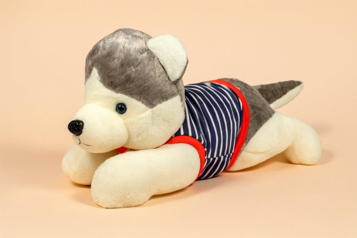 Plush Husky Dog Toy - MIDI