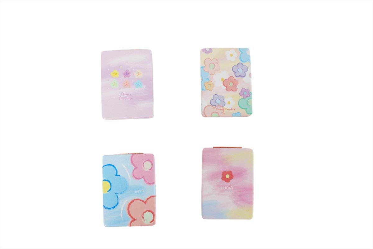 Pocket Mirror with Flower Designs - MIDI