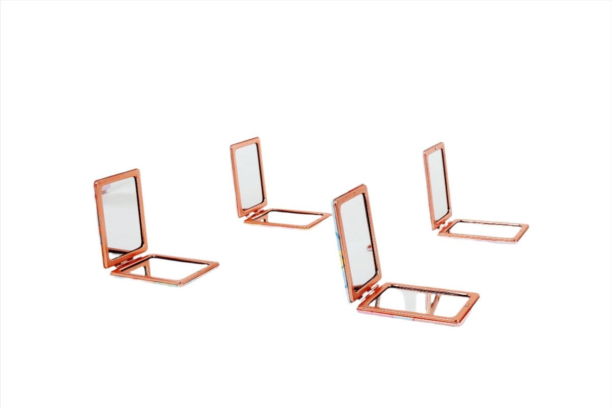 Pocket Mirror with Flower Designs - MIDI