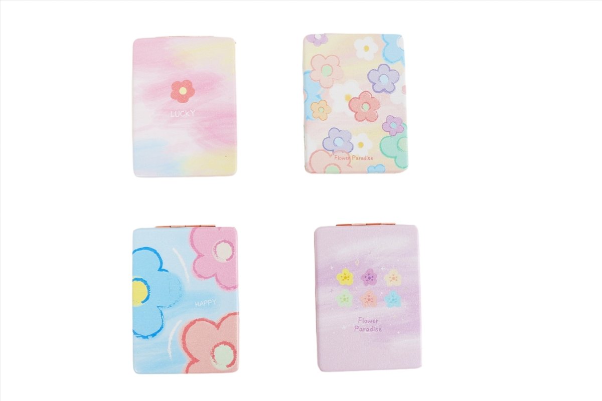 Pocket Mirror with Flower Designs - MIDI